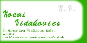 noemi vidakovics business card