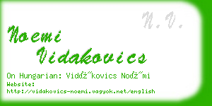 noemi vidakovics business card